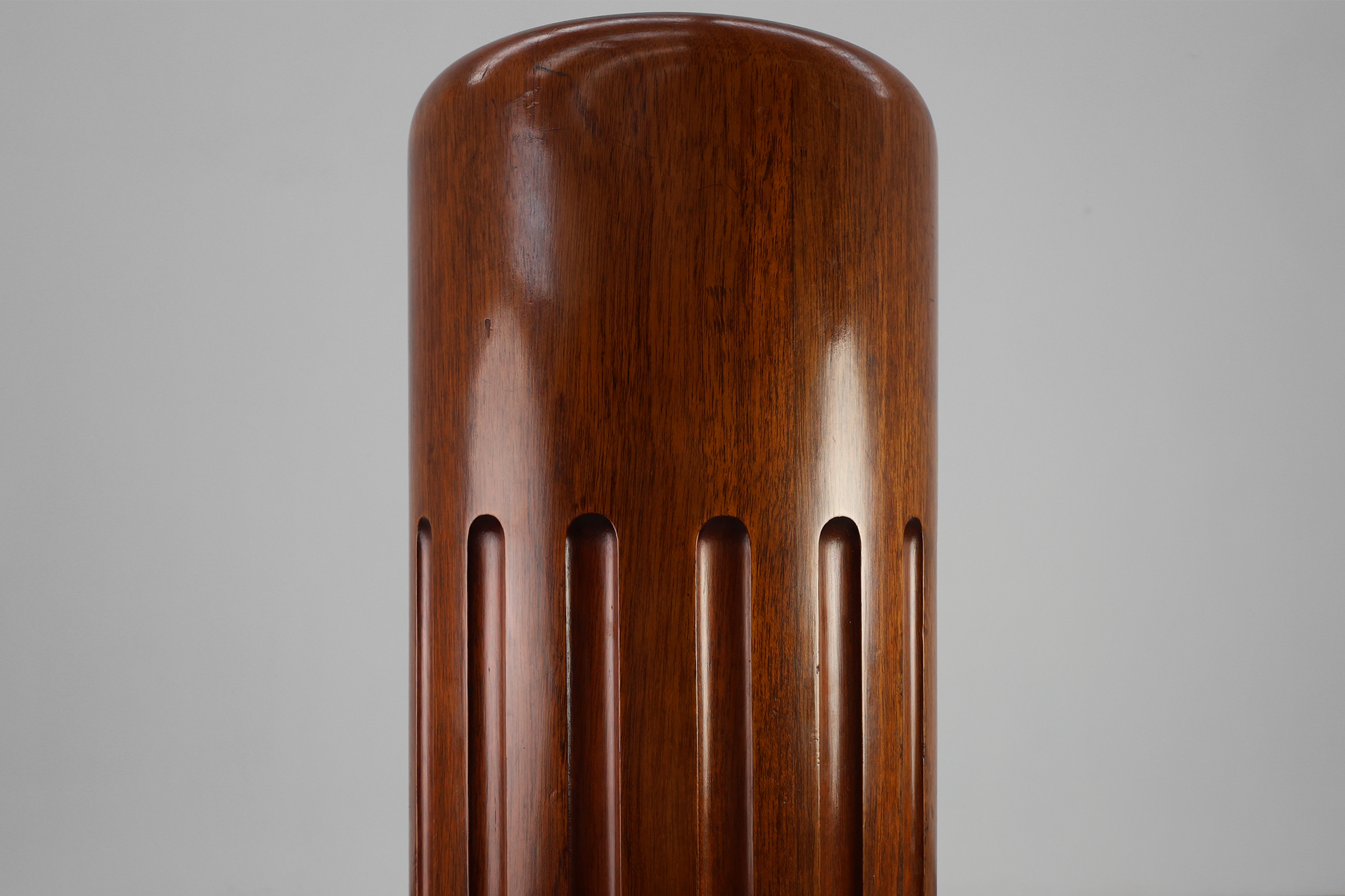 Sculptural Art Deco solid Wooden Pedestal, France ca. 1925thumbnail
